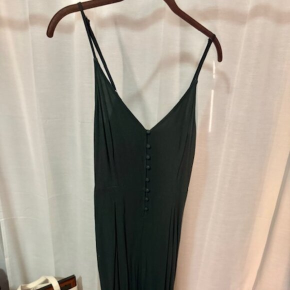 L.A. Hearts Forest Green Button-Front Romper - Picture 1 of 3